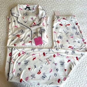 NWT Plus 1X Kate Spade Printed Pajama Set